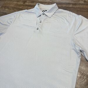 FootJoy Polo Shirt XL Gray Houndstooth The Palmer Course La Cantera Golf Logo